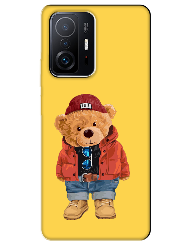 Xiaomi%20Mi%2011T%20Teddy%20Bear%20Sarı%20Telefon%20Kılıfı