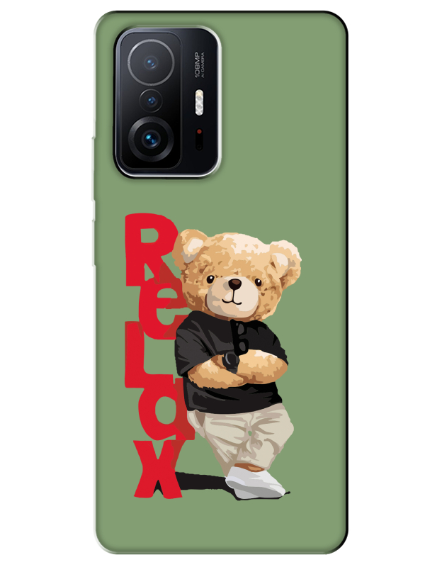 Xiaomi%20Mi%2011T%20Teddy%20Bear%20Relax%20Yeşil%20Telefon%20Kılıfı