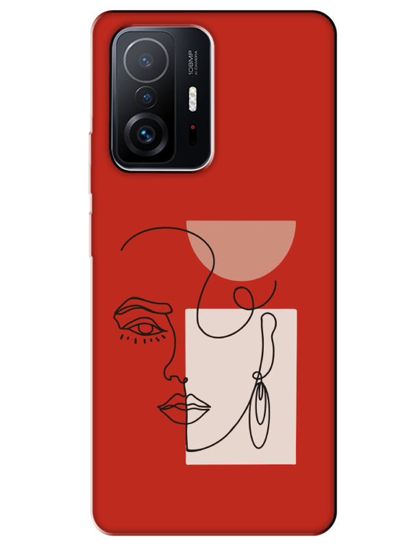 Xiaomi%20Mi%2011T%20Women%20Art%20Kırmızı%20Telefon%20Kılıfı