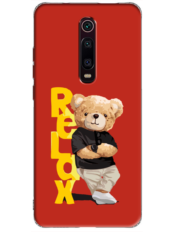 Xiaomi%20Mi%209T%20Teddy%20Bear%20Relax%20Kırmızı%20Telefon%20Kılıfı