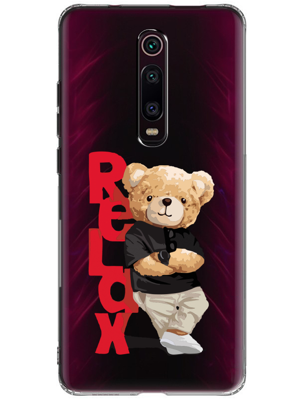 Xiaomi%20Mi%209T%20Teddy%20Bear%20Relax%20Şeffaf%20Telefon%20Kılıfı