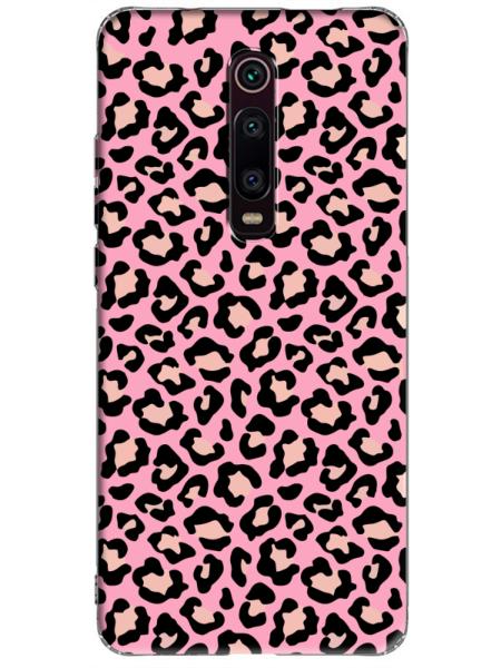 Xiaomi%20Mi%209T%20Leopar%20Desenli%20Pembe%20Telefon%20Kılıfı