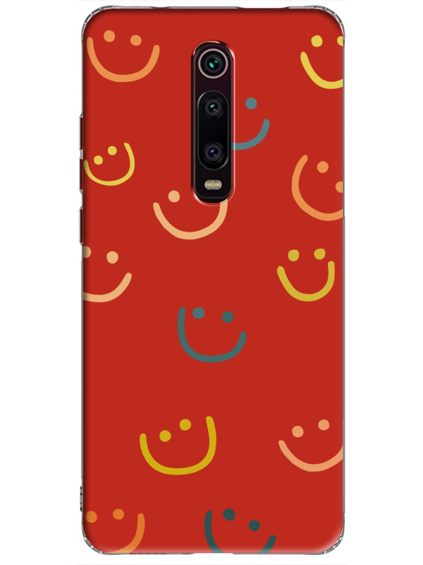 Xiaomi%20Mi%209T%20Emoji%20Gülen%20Yüz%20Kırmızı%20Telefon%20Kılıfı