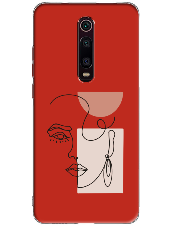 Xiaomi%20Mi%209T%20Women%20Art%20Kırmızı%20Telefon%20Kılıfı