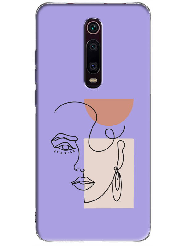 Xiaomi%20Mi%209T%20Women%20Art%20Lila%20Telefon%20Kılıfı