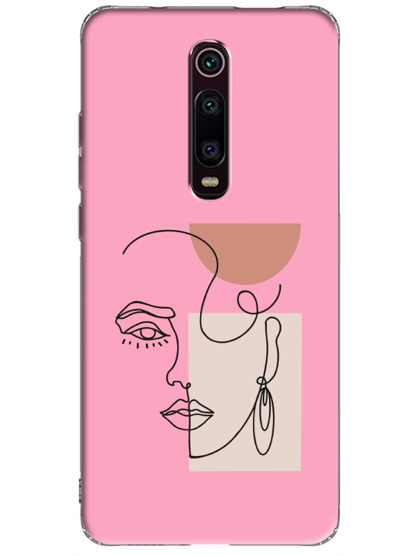 Xiaomi%20Mi%209T%20Women%20Art%20Pembe%20Telefon%20Kılıfı