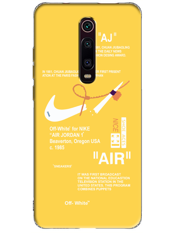 Xiaomi%20Mi%209T%20Nike%20Air%20Sarı%20Telefon%20Kılıfı