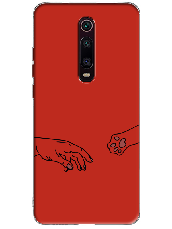 Xiaomi%20Mi%209T%20Hand%20And%20Paw%20Kırmızı%20Telefon%20Kılıfı