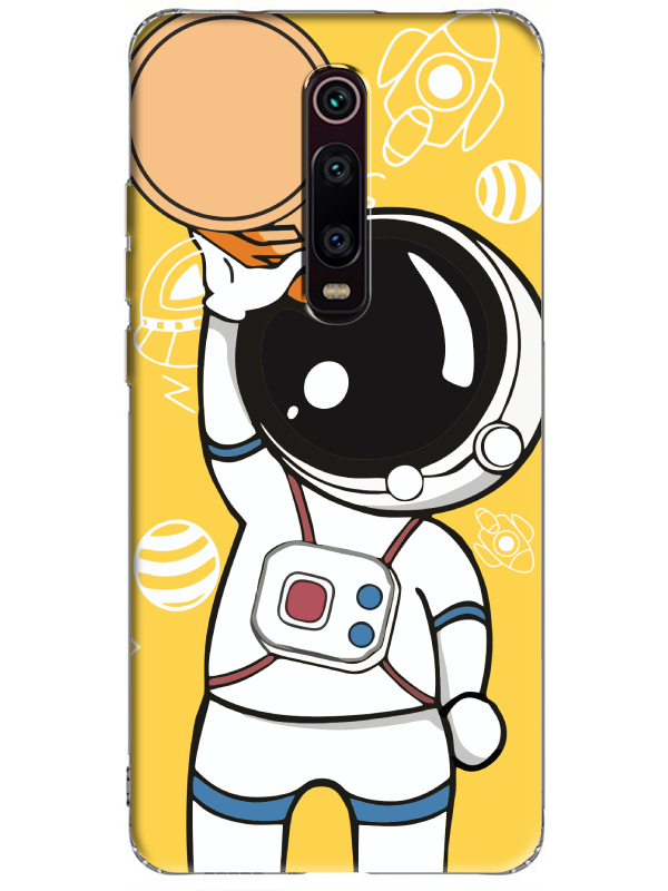 Xiaomi%20Mi%209T%20Astronot%20Sarı%20Telefon%20Kılıfı