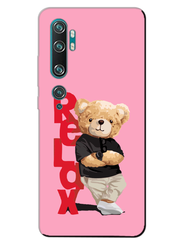 Xiaomi%20Mi%20Note%2010%20Teddy%20Bear%20Relax%20Pembe%20Telefon%20Kılıfı