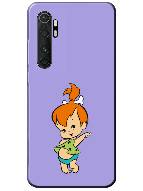 Xiaomi%20Mi%20Note%2010%20Lite%20Taş%20Devri%20Kız%20Bebek%20Lila%20Telefon%20Kılıfı