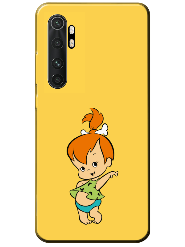 Xiaomi%20Mi%20Note%2010%20Lite%20Taş%20Devri%20Kız%20Bebek%20Sarı%20Telefon%20Kılıfı