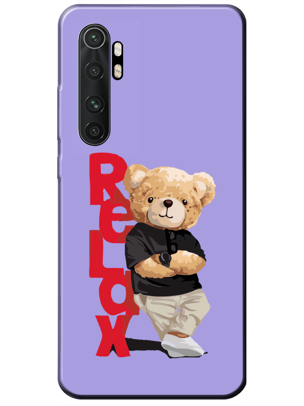 Xiaomi%20Mi%20Note%2010%20Lite%20Teddy%20Bear%20Relax%20Lila%20Telefon%20Kılıfı