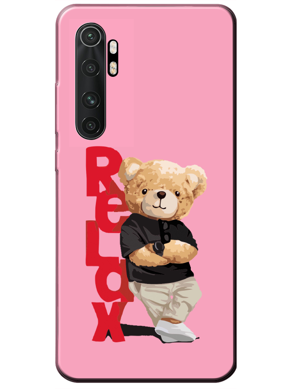 Xiaomi%20Mi%20Note%2010%20Lite%20Teddy%20Bear%20Relax%20Pembe%20Telefon%20Kılıfı