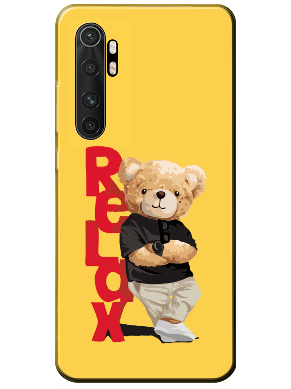 Xiaomi%20Mi%20Note%2010%20Lite%20Teddy%20Bear%20Relax%20Sarı%20Telefon%20Kılıfı