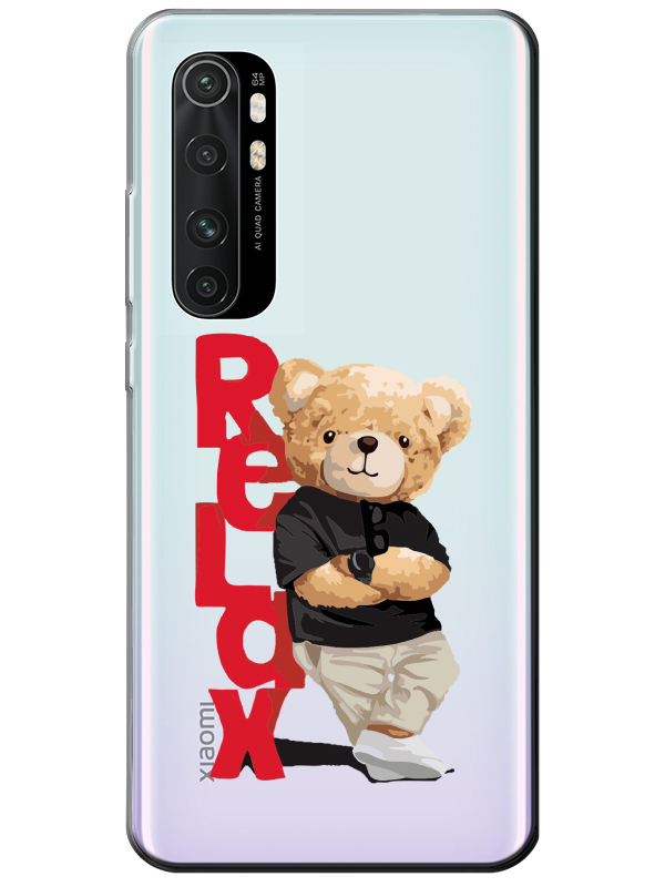 Xiaomi%20Mi%20Note%2010%20Lite%20Teddy%20Bear%20Relax%20Şeffaf%20Telefon%20Kılıfı