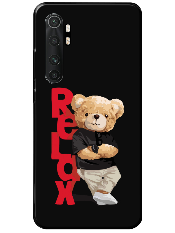 Xiaomi%20Mi%20Note%2010%20Lite%20Teddy%20Bear%20Relax%20Siyah%20Telefon%20Kılıfı