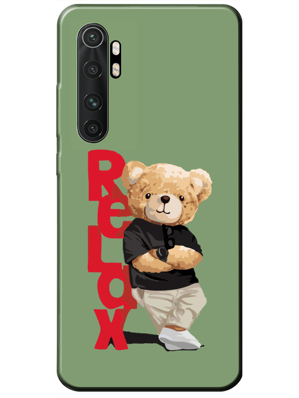 Xiaomi%20Mi%20Note%2010%20Lite%20Teddy%20Bear%20Relax%20Yeşil%20Telefon%20Kılıfı