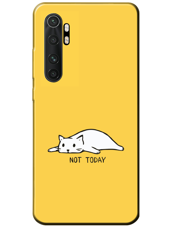 Xiaomi%20Mi%20Note%2010%20Lite%20Not%20Today%20Kedi%20Sarı%20Telefon%20Kılıfı