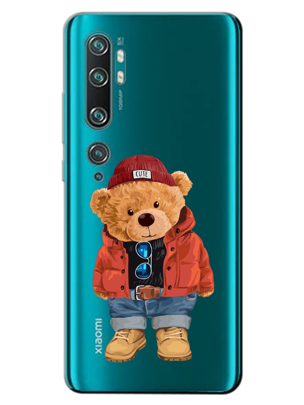 Xiaomi%20Mi%20Note%2010%20Pro%20Teddy%20Bear%20Şeffaf%20Telefon%20Kılıfı