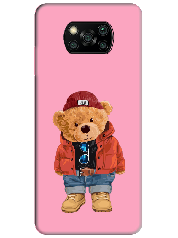 Poco%20X3%20NFC%20Teddy%20Bear%20Pembe%20Telefon%20Kılıfı