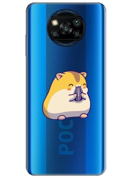 Poco%20X3%20NFC%20Sevimli%20Hamster%20Şeffaf%20Telefon%20Kılıfı