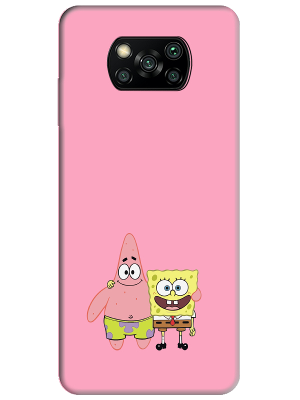 Poco%20X3%20Pro%20Sünger%20Bob%20Ve%20Patrickstar%20Pembe%20Telefon%20Kılıfı