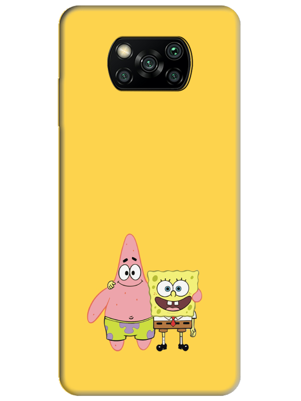 Poco%20X3%20Pro%20Sünger%20Bob%20Ve%20Patrickstar%20Sarı%20Telefon%20Kılıfı