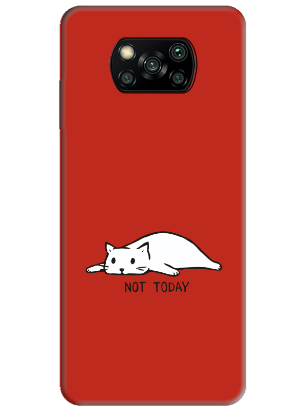 Poco%20X3%20Pro%20Not%20Today%20Kedi%20Kırmızı%20Telefon%20Kılıfı