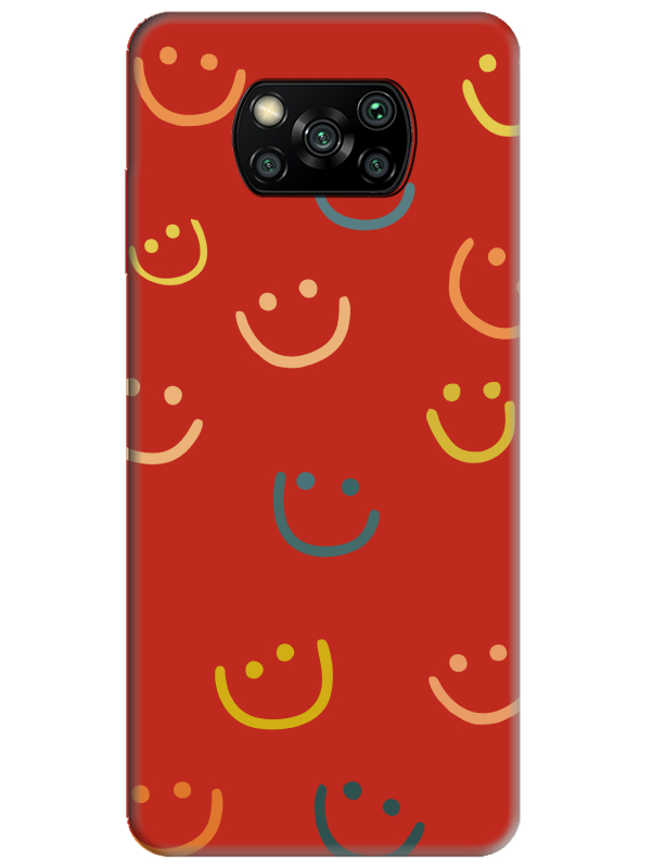 Poco%20X3%20Pro%20Emoji%20Gülen%20Yüz%20Kırmızı%20Telefon%20Kılıfı