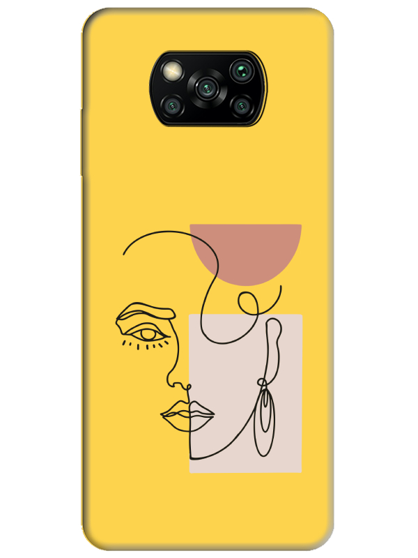 Poco%20X3%20Pro%20Women%20Art%20Sarı%20Telefon%20Kılıfı