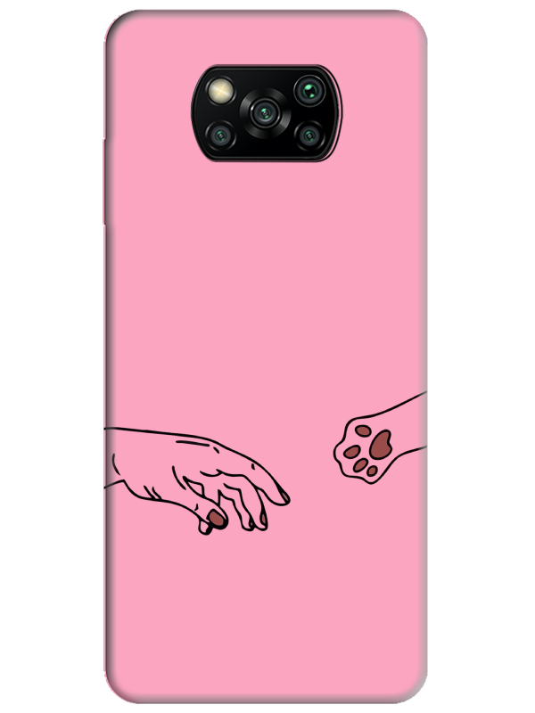 Poco%20X3%20Pro%20Hand%20And%20Paw%20Pembe%20Telefon%20Kılıfı