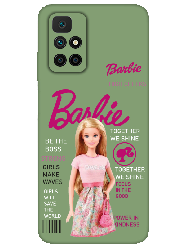 Redmi%2010%20Barbie%20Yeşil%20Telefon%20Kılıfı