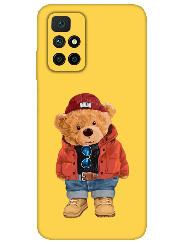 Redmi%2010%20Teddy%20Bear%20Sarı%20Telefon%20Kılıfı