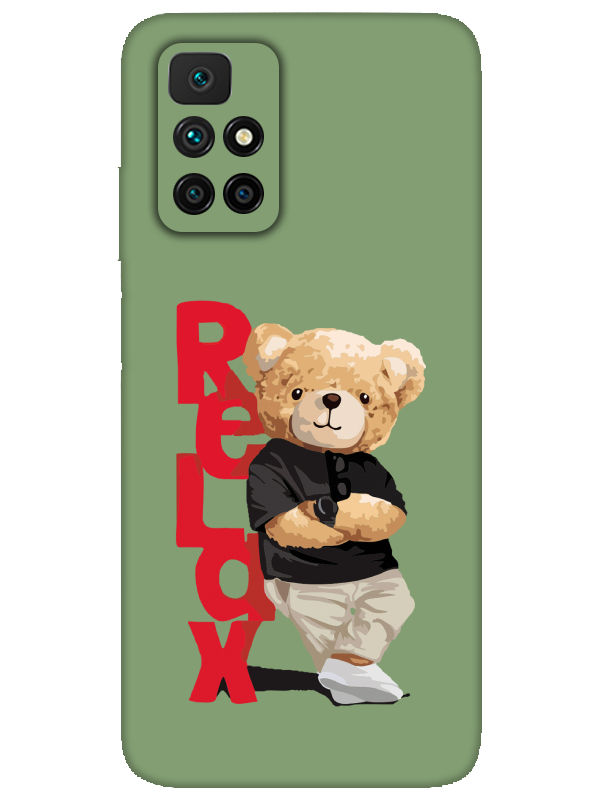 Redmi%2010%20Teddy%20Bear%20Relax%20Yeşil%20Telefon%20Kılıfı