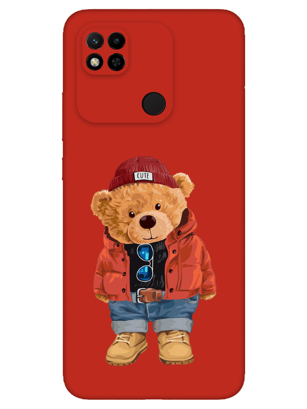 Redmi%2010A%20Teddy%20Bear%20Kırmızı%20Telefon%20Kılıfı