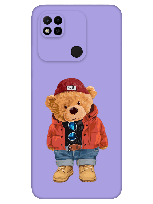 Redmi%2010A%20Teddy%20Bear%20Lila%20Telefon%20Kılıfı