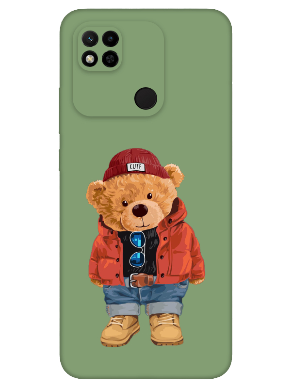 Redmi%2010A%20Teddy%20Bear%20Yeşil%20Telefon%20Kılıfı