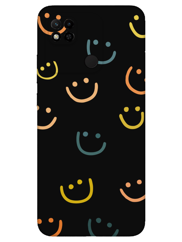 Redmi%2010A%20Emoji%20Gülen%20Yüz%20Siyah%20Telefon%20Kılıfı