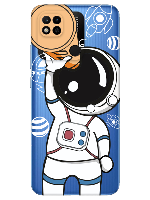 Redmi%2010A%20Astronot%20Şeffaf%20Telefon%20Kılıfı