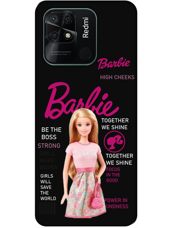 Redmi%2010C%20Barbie%20Siyah%20Telefon%20Kılıfı