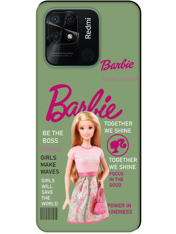 Redmi%2010C%20Barbie%20Yeşil%20Telefon%20Kılıfı