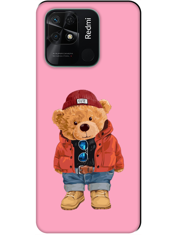 Redmi%2010C%20Teddy%20Bear%20Pembe%20Telefon%20Kılıfı