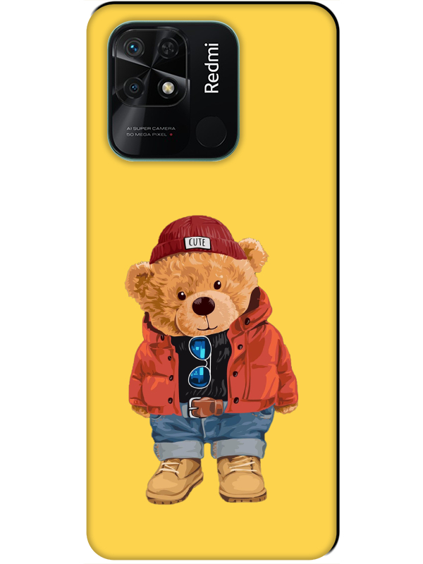 Redmi%2010C%20Teddy%20Bear%20Sarı%20Telefon%20Kılıfı