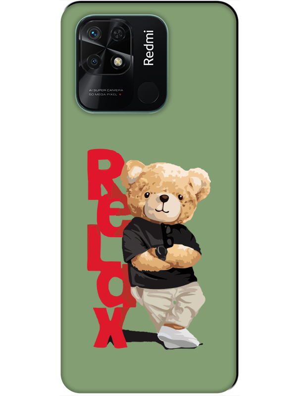 Redmi%2010C%20Teddy%20Bear%20Relax%20Yeşil%20Telefon%20Kılıfı