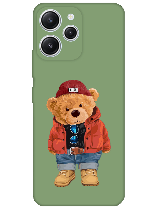 Redmi%2012%20Teddy%20Bear%20Yeşil%20Telefon%20Kılıfı