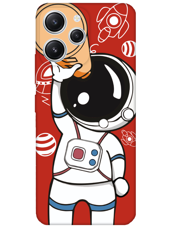 Redmi%2012%20Astronot%20Kırmızı%20Telefon%20Kılıfı