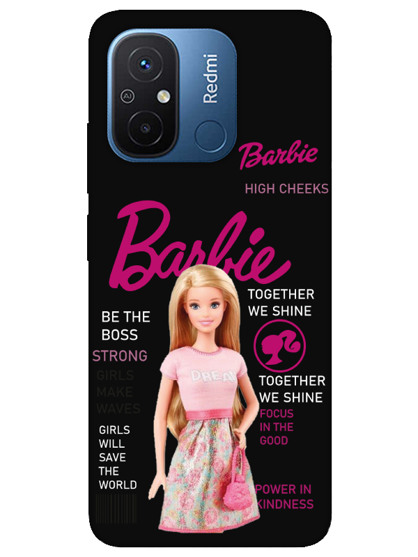 Redmi%2012C%20Barbie%20Siyah%20Telefon%20Kılıfı