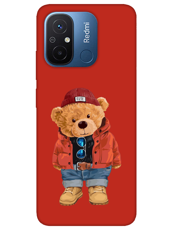 Redmi%2012C%20Teddy%20Bear%20Kırmızı%20Telefon%20Kılıfı