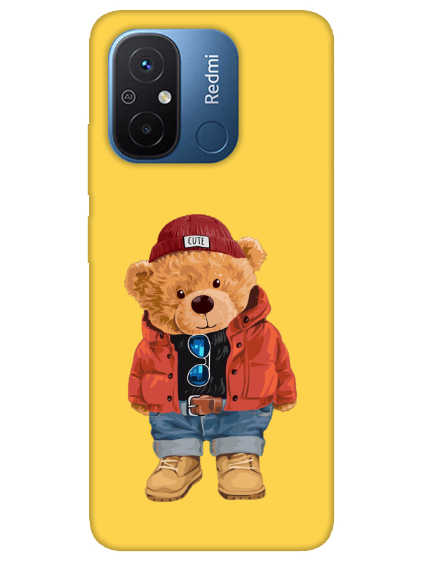 Redmi%2012C%20Teddy%20Bear%20Sarı%20Telefon%20Kılıfı